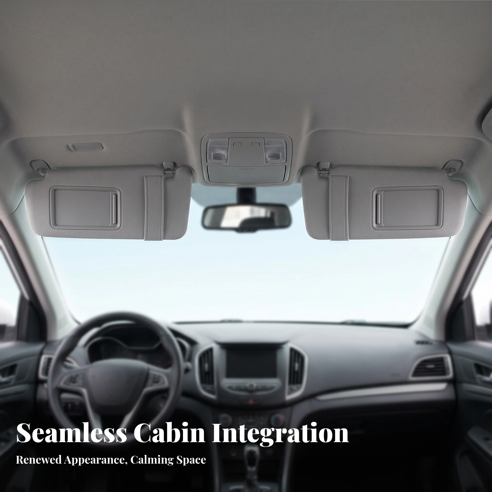 Sun Visor with Mirror Compatible Automotive Sunshade Car Part clothCovered OE Standard for Commuters, Daily Driving