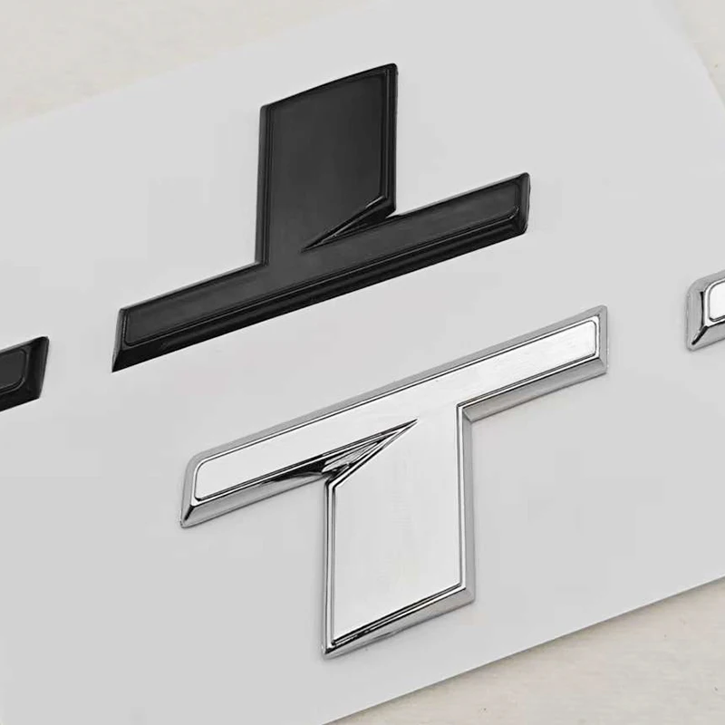 3D ABS Chrom Schwarz TT Logo Buchstaben Auto Heckklappen-Emblem Abzeichen Aufkleber für Audi TT RS MK1 8N 8J MK3 MK2 TT Sticker Zubehör – Detail 2