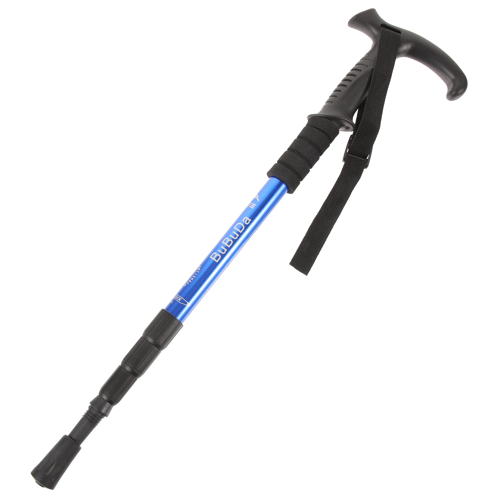

Trekking Pole Walking Stick Hiking Sticks Canes for Men Climbing Telescopic Curved Handle Elderly Adjustable