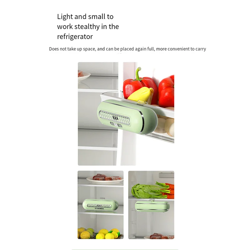 Refrigerator Deodorizer Safe Healthy Fridge Deodorizer Refrigerator Odor Eliminator Keep Food Freshs White Easy Install