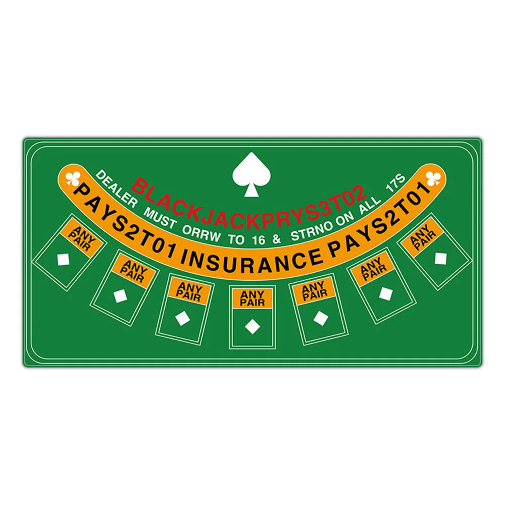 

2025 Rubber Blackjack Poker Mat Texas Hold'em Poker Mat Playing Cards Topper for Tables Portable Pokers Table Top Layout