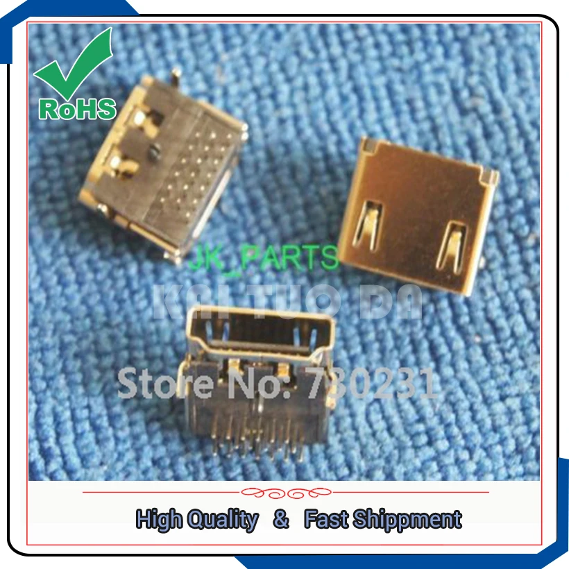 Free Shipping 5pcs Brand New HDMI 19Pin Female DIP Socket Connector 3 Rows
