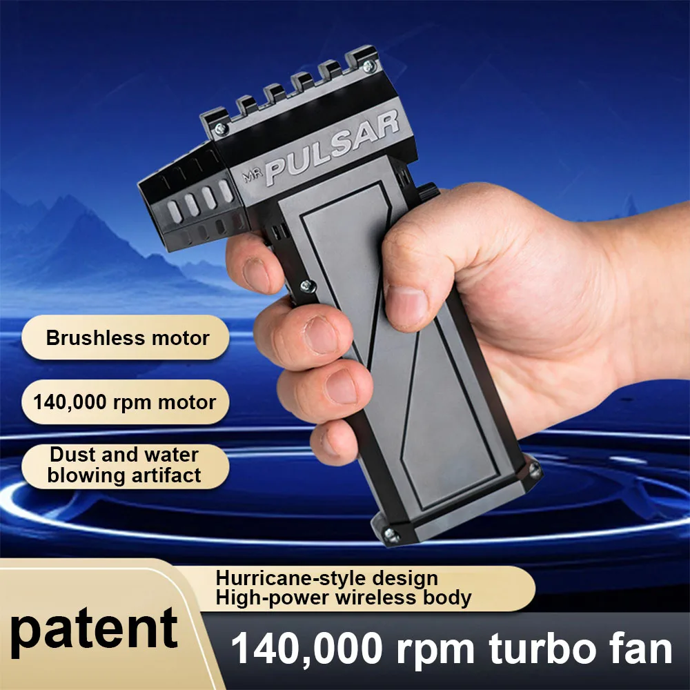 Mini Turbo Jet Fan Portable Turbo Fan 140000RPM Jet Turbo Blower Brushless Motor Handheld Duct Fan Cleaning Tool Type-C