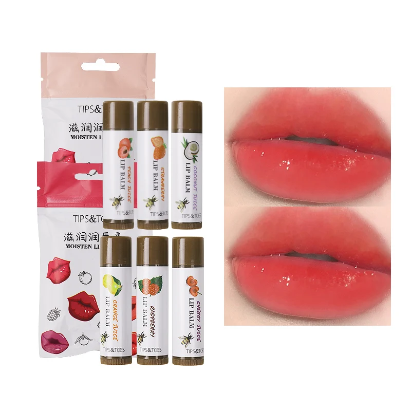 Balsamo per le labbra colorato naturale Stick 3 pezzi Set Pack Vegan Kids idratante carino balsamo per le labbra personalizzato