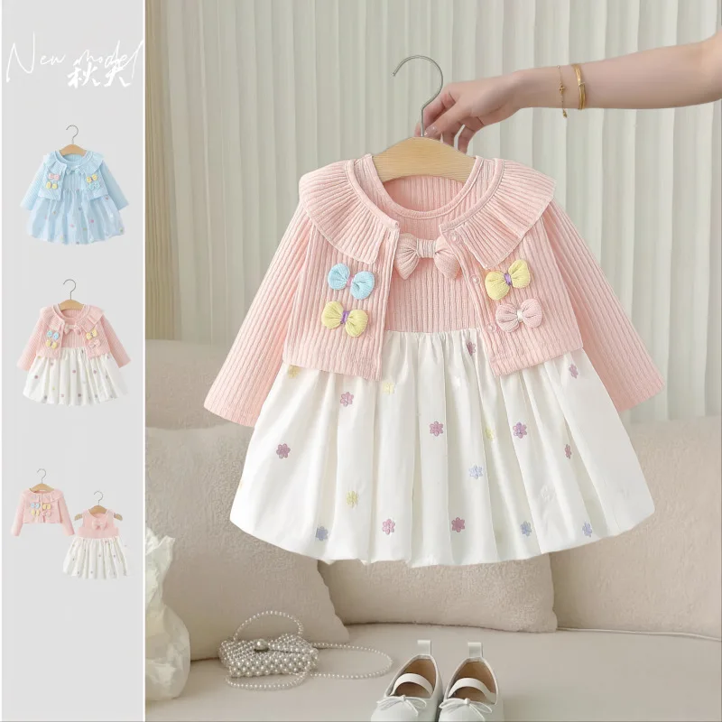 2026 Girl Dress Two Price Sets Apring Autumn Fashion New Girl Baby Autumn Cute Princess Dress