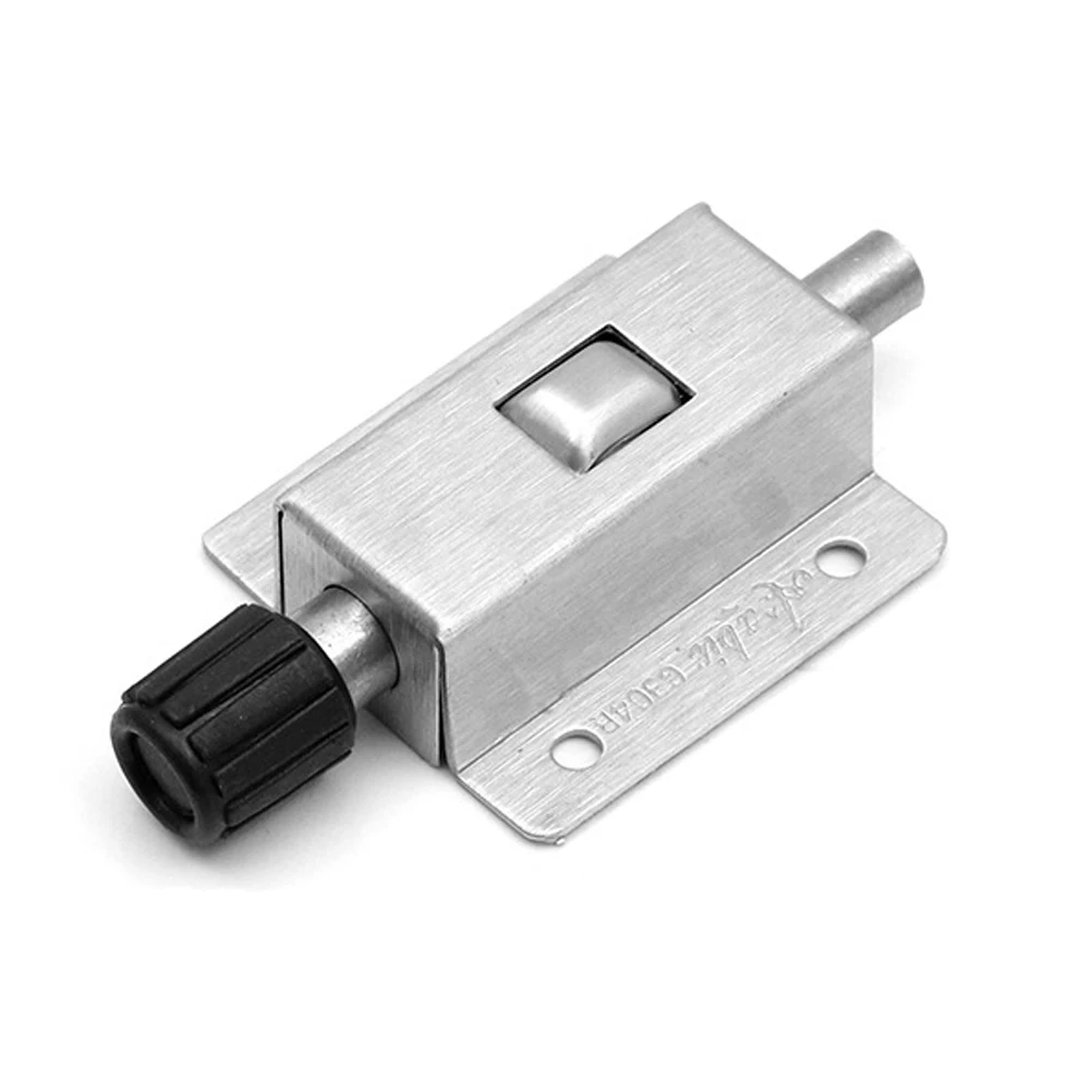 

1 set Automatic Pin Safety Door Lock Stainless Steel Cabinet Latch Silver Sliding Barn Barrel Bolt Easy Install Home Security