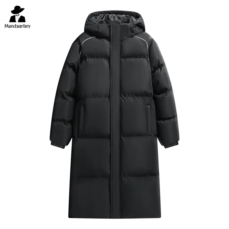 

2024 Men's Winter Warm Jacket High-end Graphene Technology Heating Hooded Parka Couple's Korean-style Long Thickened Padded Coat