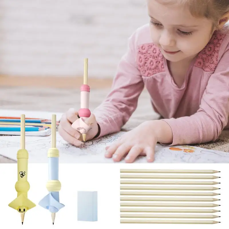 Pencil Grips Finger Grip Students Writing Aids Posture Corrector Scientific Pen Holding Trainer Corrective Writing Pencil Grips