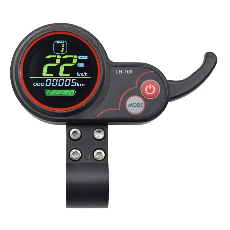 LH100 LCD Display Dashboard 24V-60V Throttle Meter Accessories For Kugoo Electric Scooter/Ebike LCD Display Speedometer(SM Plug)