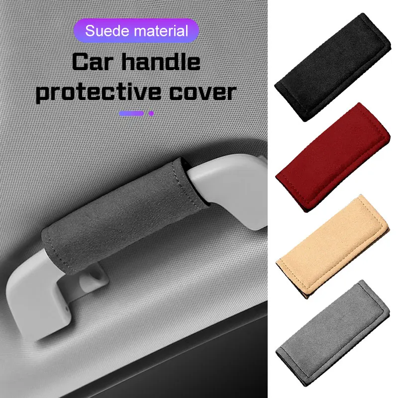 

For Mazda 2 3 6 CX3 CX-3 CX5 MX5 CX7 CX9 CX8 CX30 MP Suede Car Roof Armrest Pull Gloves Door Handle Protection Cover Accessories