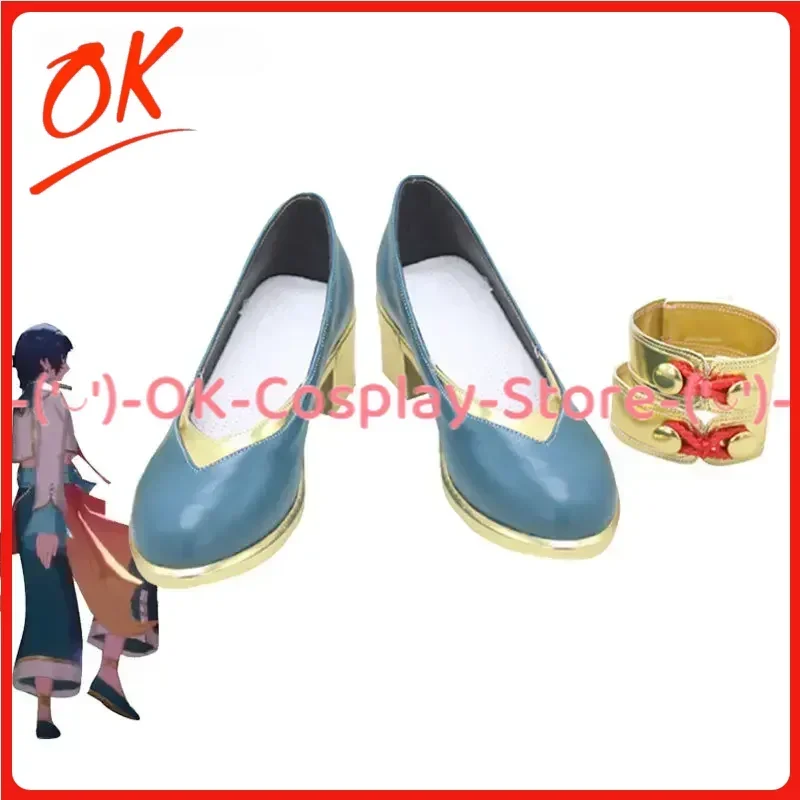 

[Customized] Game Ensemble Stars Tsumugi Aoba Cosplay Shoes Anime Roleplay Prop Halloween Carnival Party PU Leather Boots