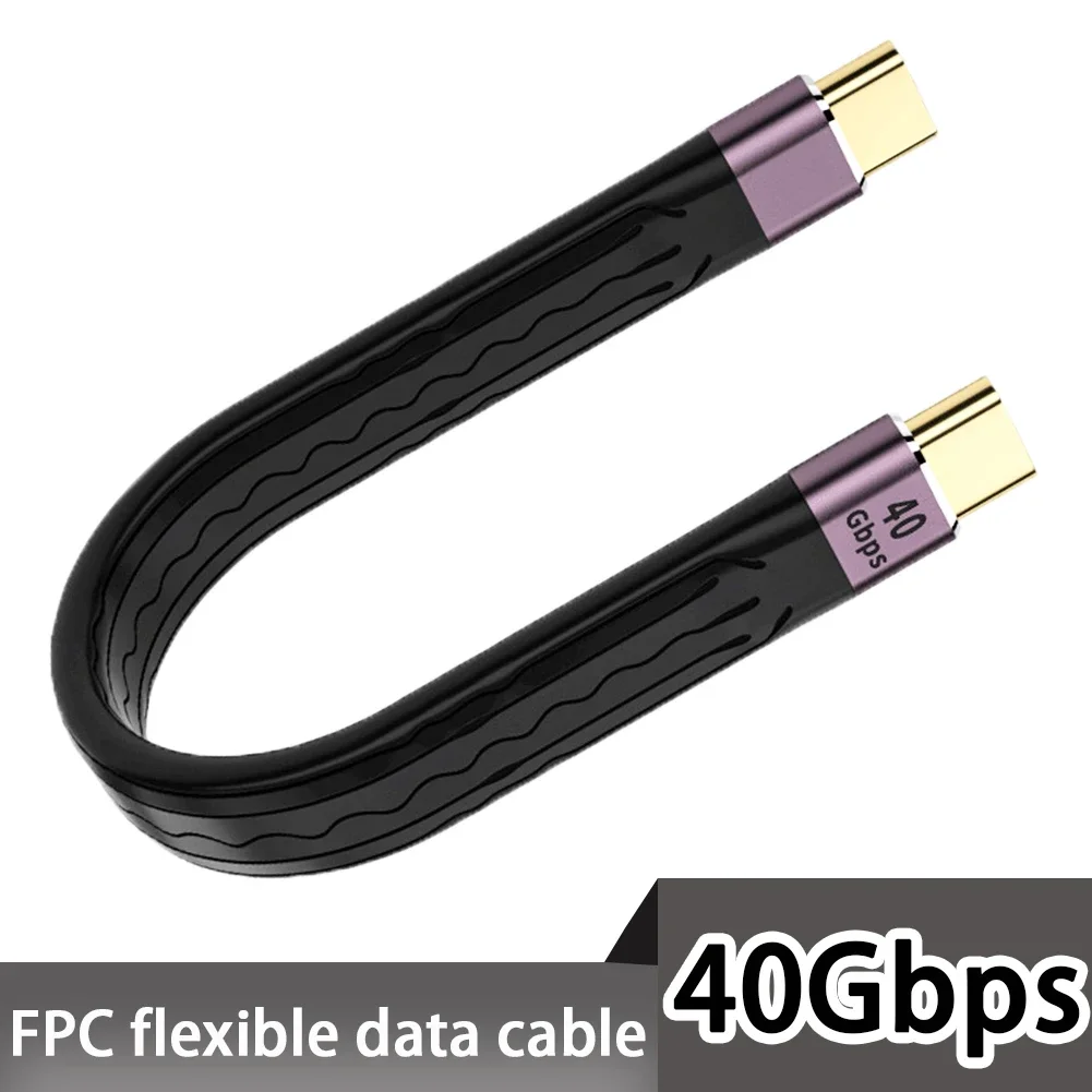 USB C 4.0 Cable Support 8K HD Video Transmission FPC Flexible Cable For Full-featured Thunderbolt 3 Short Cable 40GB
