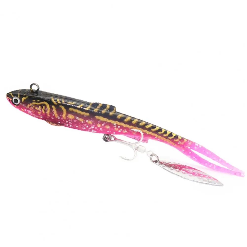 28g 14cm Fishing Lure Forked Tail 3D Eyes PVC Anti-deformation Fake Lure for Fishing High Strength Fishing Bait