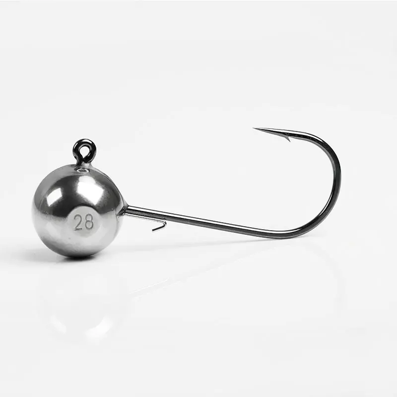 Tungsten Jig Head Hook 1.8g/2.7g/3.5g/5.3g/7g Round Ball Jig Head Tungsten Hooks Soft Worm Lure Fishing Accessories
