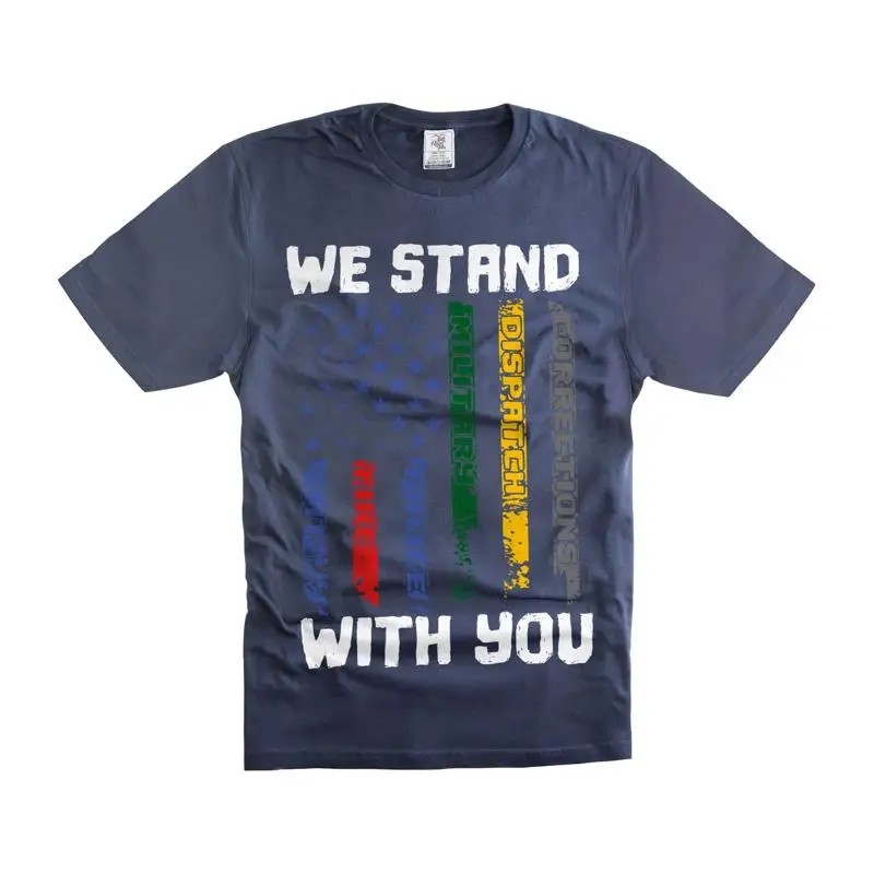 We Stand With You T Shirt First Responders Flag Patriotic USA