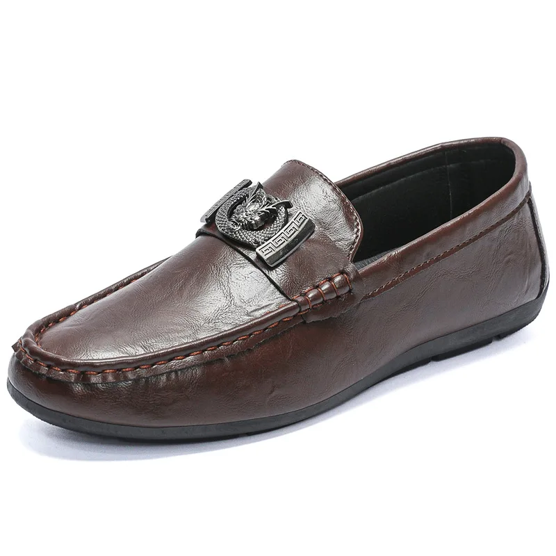 

2025 New men's casual PU leather shoes Doudou shoes one-pedal business lazy loafers high-end British footwear for men