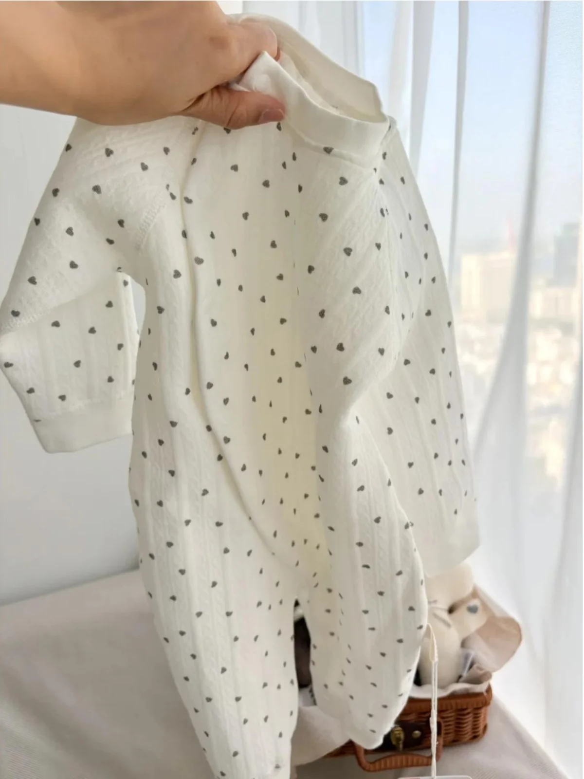 아기용 면 티셔츠-이중 면 소재 남아 여아 봄 가을 따뜻한 클링 수트 유아복 봄 패션 스트레이트 레그