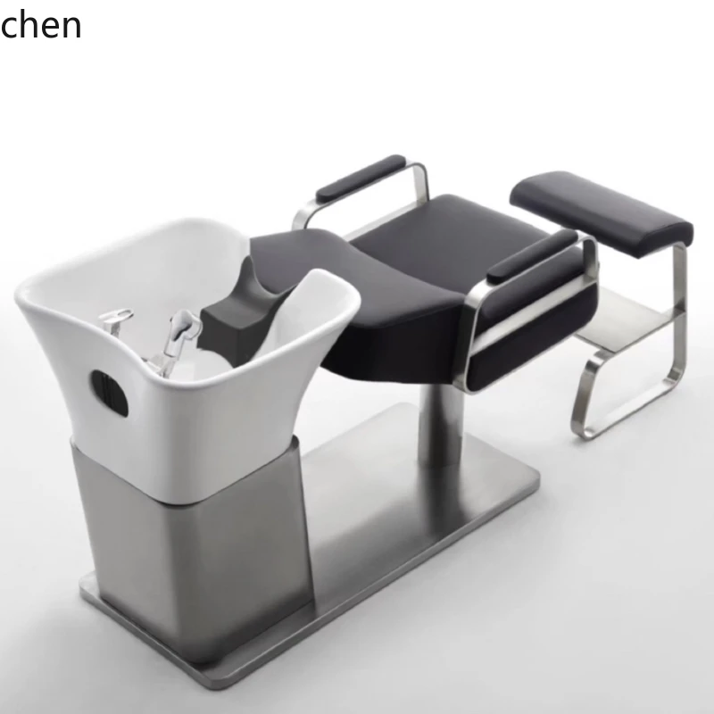 Lettino per shampoo per barbiere HT, lettino per shampoo per parrucchiere, semplice letto a filo semi-sclinante per salone di fascia alta