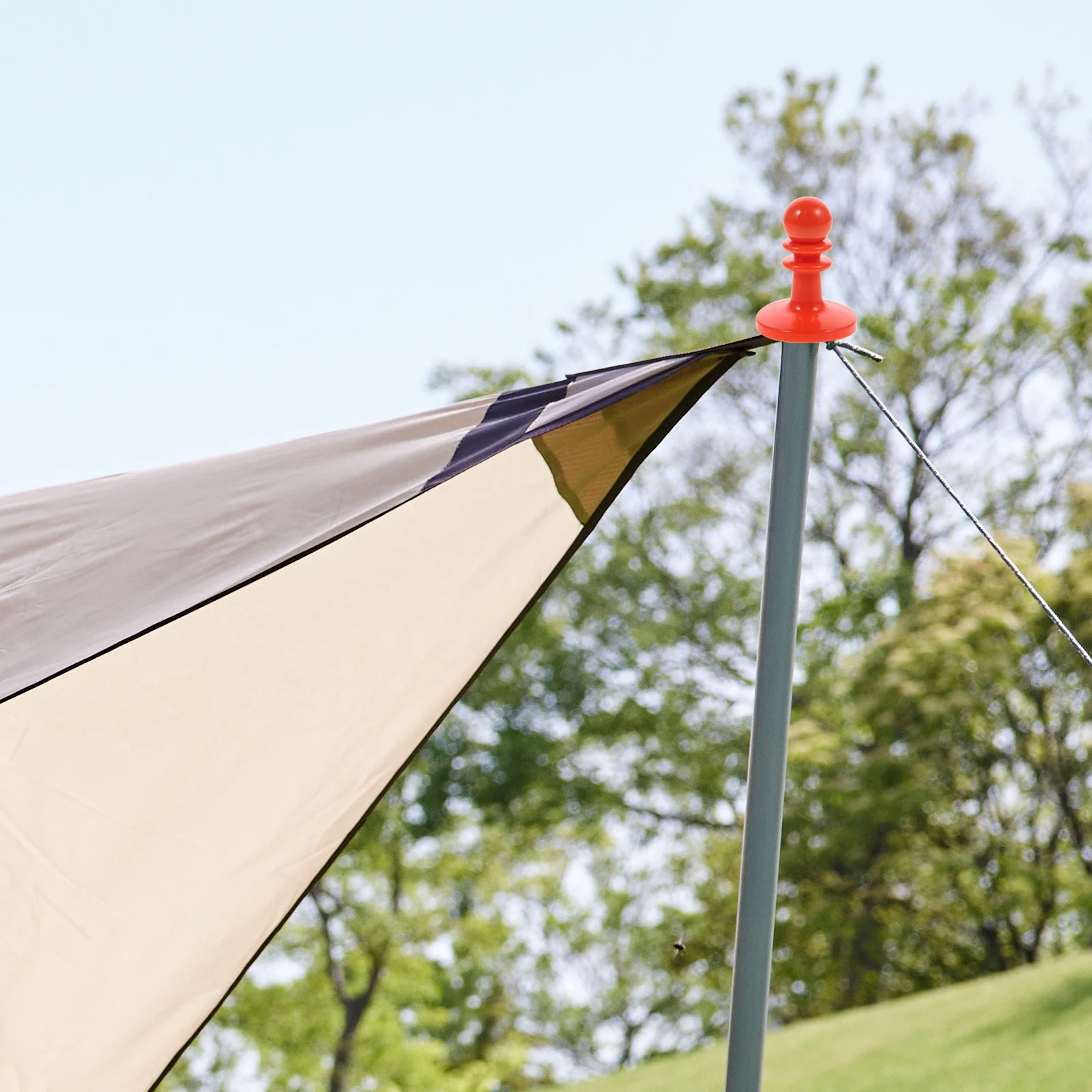 6 قطعة قضيب الخيمة قبعات واقية في الهواء الطلق مكافحة الرعد البلاستيك برهان قبعة لوازم التخييم خيمة الملحقات قبعات برهان