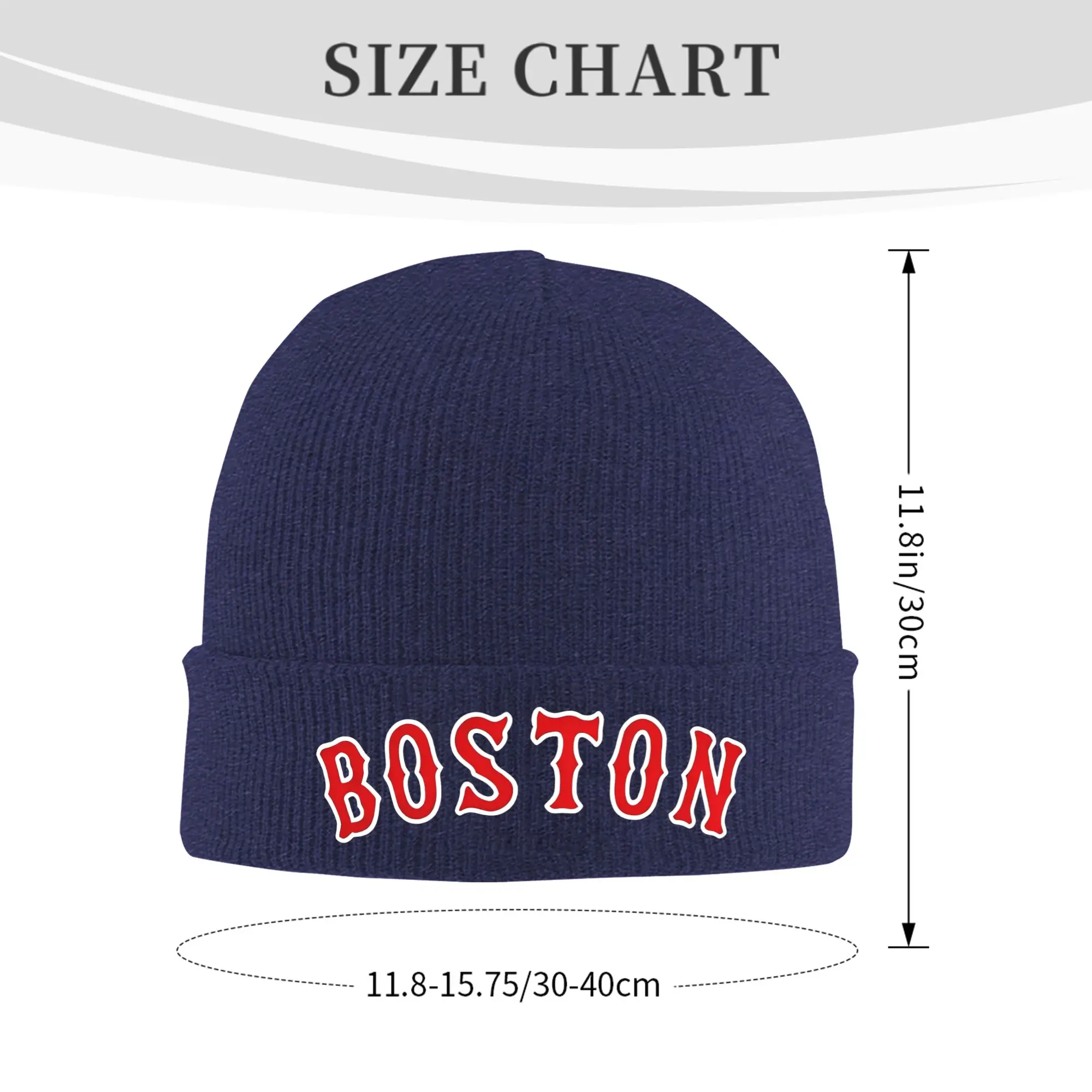 boston Flat edge letter Winter Skullies Beanies Hat Warm Autumn Knitted Hats Bonnet Caps for Women Men