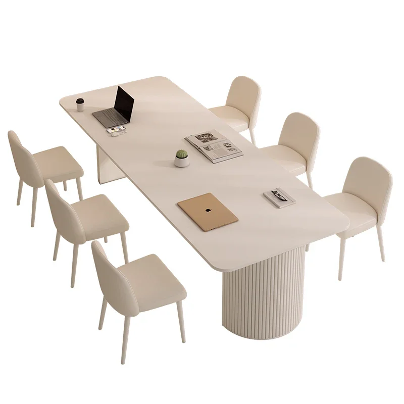 Modern Simple White Table 2M Easy to Use Scratch Resistant Anti-Tip Design Durable Build Multi-Purpose Use Easy Installation