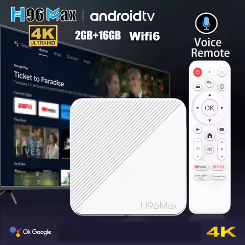 D H96 MAX H313 Smart Android TV Box OTA 4K 100M/LAN Wifi6 BT5.0 Google Voice Remote 8GB 16GB Media Player