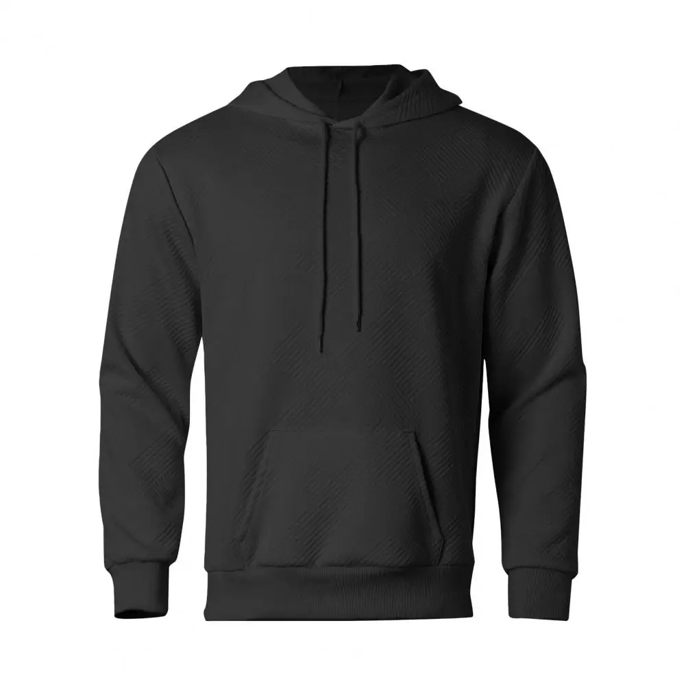 Men Large Pocket Hoodie Men's Thick Pullover Hoodie with Big Pocket Drawstring for Fall Spring Long Sleeves for Muscle for Men