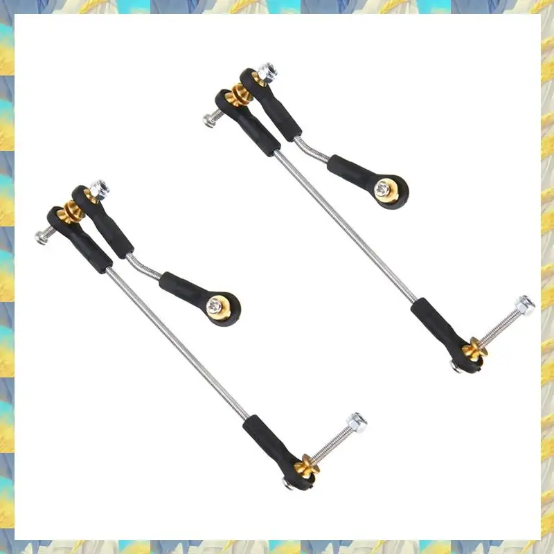 Smartwave-2 Set Rc Car Steering Link Set Servo Link Rod Steering Linkage For WPL C14 C24 C34 B1 B14 B24 B16 B36 1/16 RC Car Spar