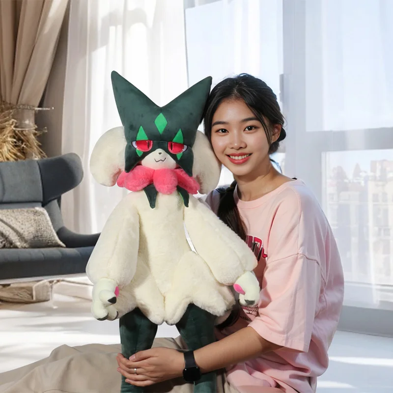 80-170cm Pokemon Crystal Velvet Version Meowscarada Plush Doll Throw Big Stuffed Pillow Room Decor Anime Birthday Christmas Gift