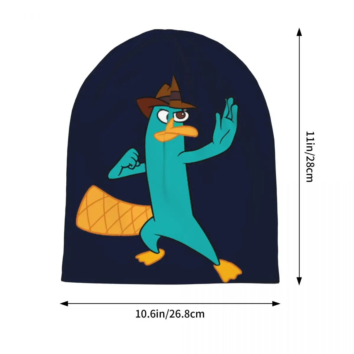 Perry The Platypus Warm Knitted Cap Hip Hop Bonnet Hat Autumn Winter Outdoor Beanies Hats for Unisex Adult