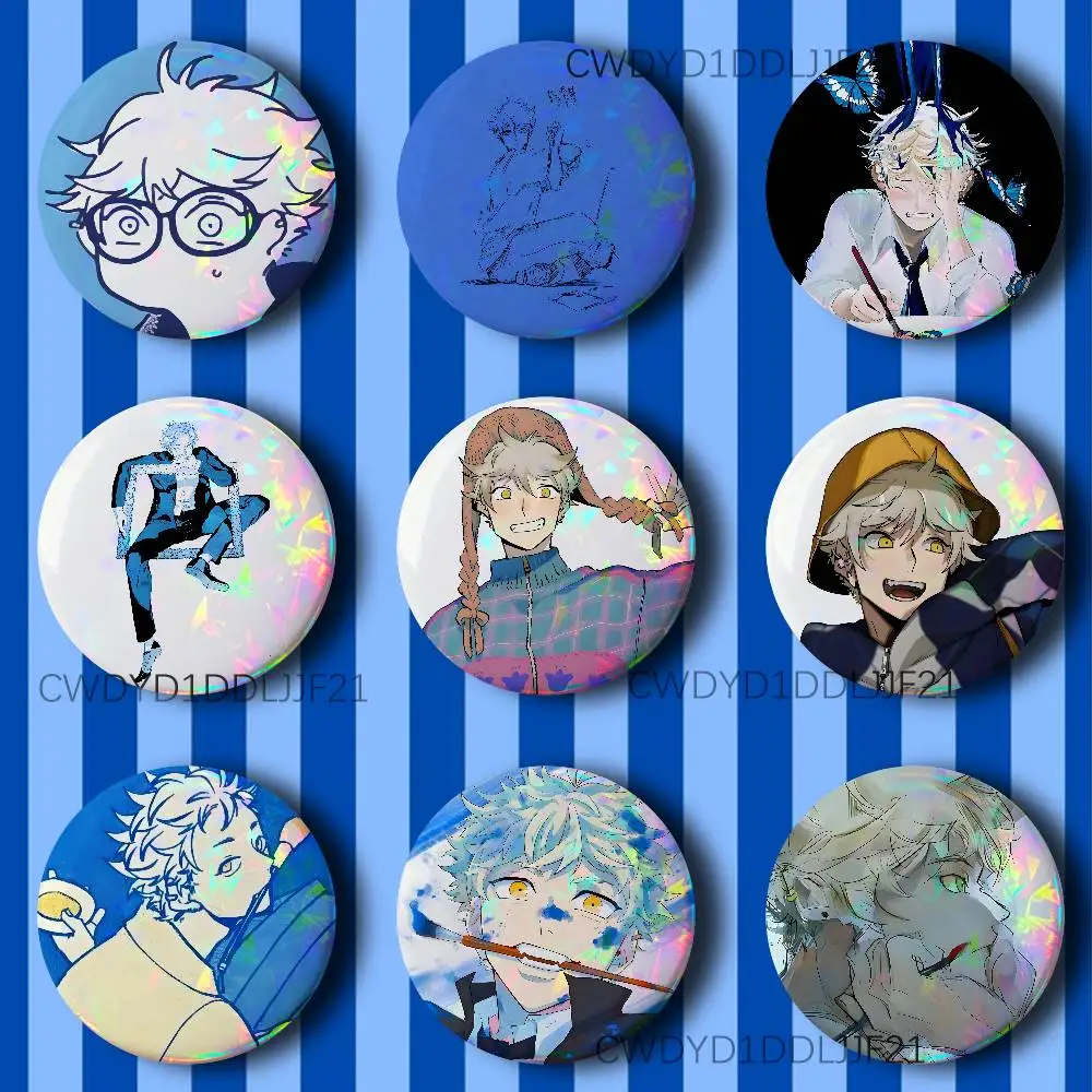 

B-Blue Period Anime Badge Brooch Figure Lapel Pins Clothes Backpack Fashion Cute Collection Decoration Display