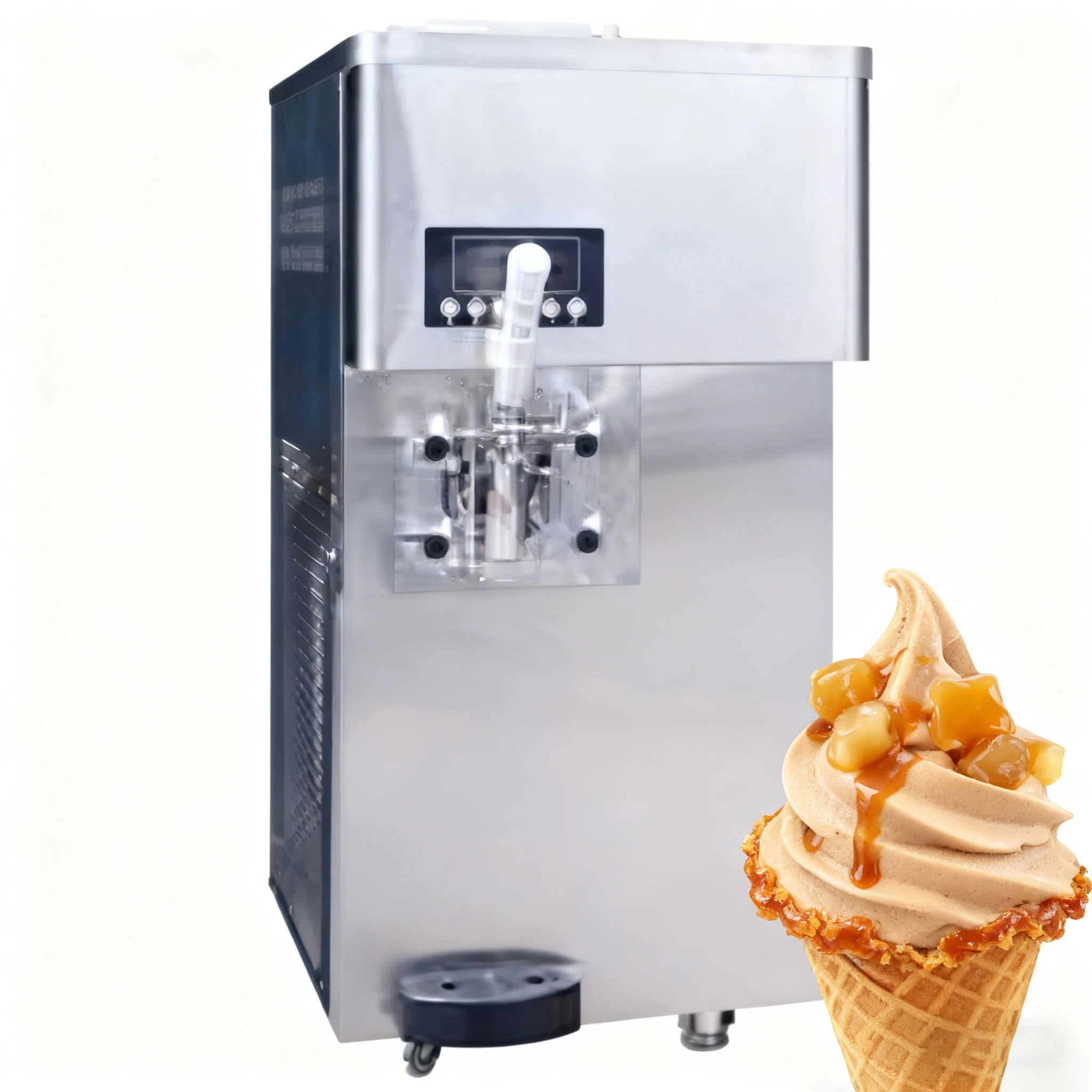 Commercial Soft Serve Machine Ice Cream Ice Cream Maker Soft Ice Cream Machine Fully Automatic Single Head For Restaurant New