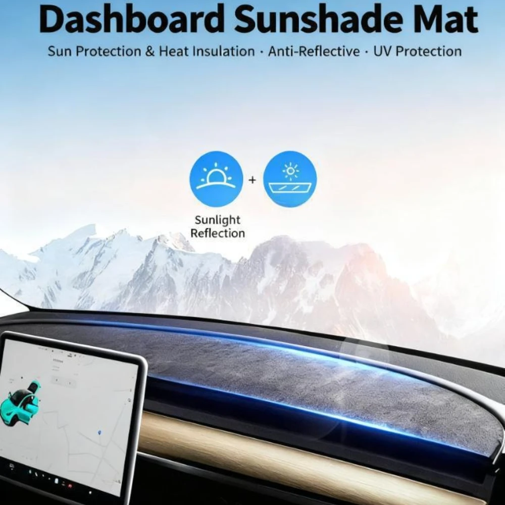 

Applicable to Tesla's refreshed model Y/3 center console sunscreen pad, instrument panel anti-slip thermal insulation sunshade