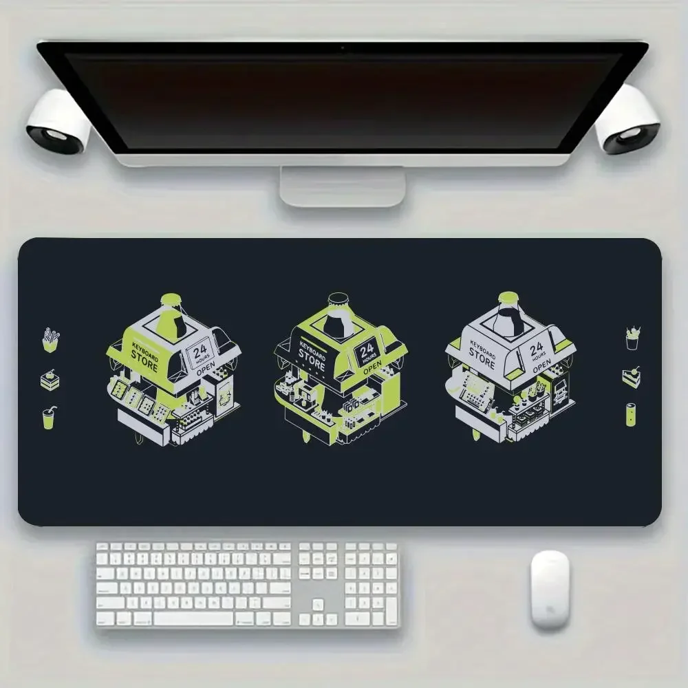 لوحة ماوس ألعاب كبيرة مقاس XXL، لوحة ماوس بتصميم تجريدي لتغليف المواد الغذائية، ملحقات الكمبيوتر المحمول، مناسبة للاستخدام المكتبي والمنزلي