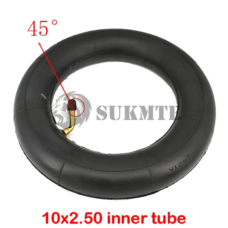 10X2.50 Inner Tube 10x2.5 Tube Innertube with bent valve 45 90 Degree for Baby Stroller Pram Scooter 80/65-6 10 inch