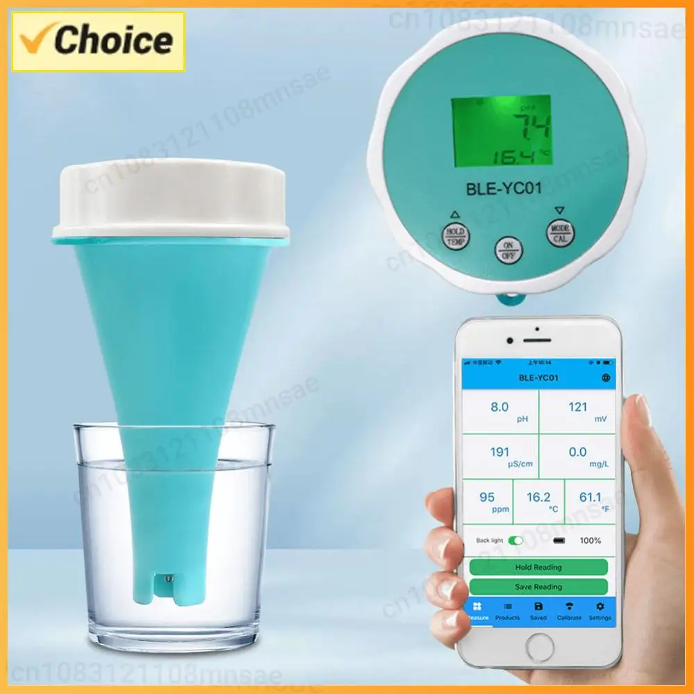 

Многофункциональный плавающий анализатор воды 6-в-1 для бассейнов: измеритель качества воды с Bluetooth, тестер pH, Cl, TDS, EC, ORP, температуры для бассейнов