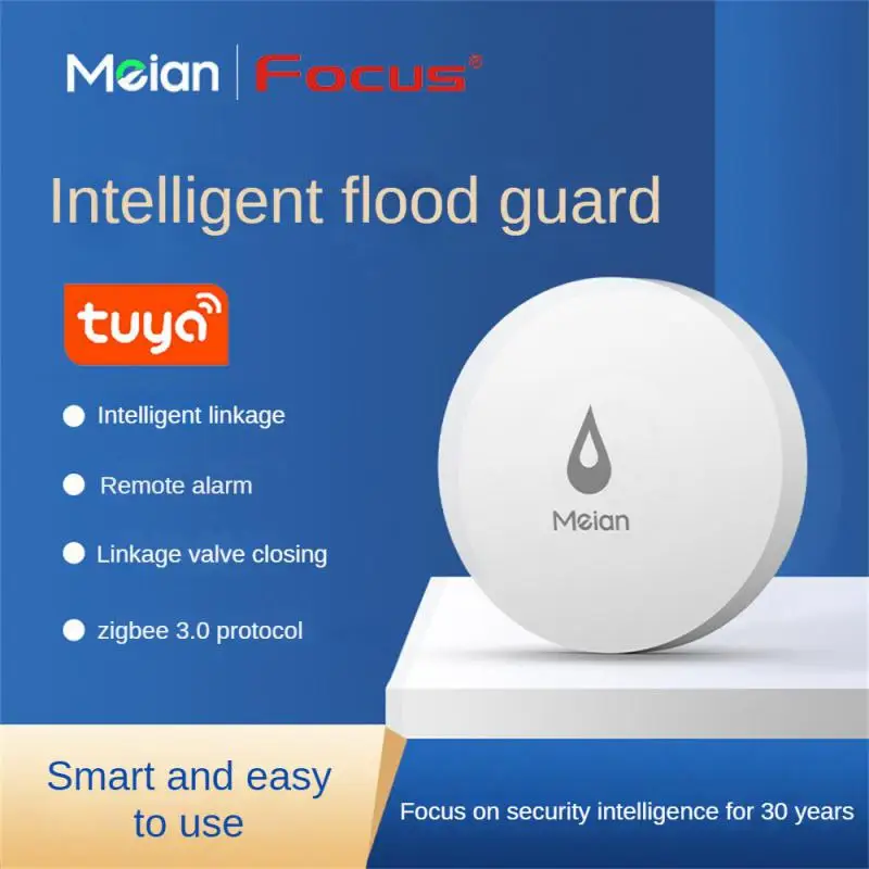 

Tuya Smart Water Immersion Sensor Zigbee3.0 Wireless Home Detection Induction Full Water Overflow Water Leakage Alarm