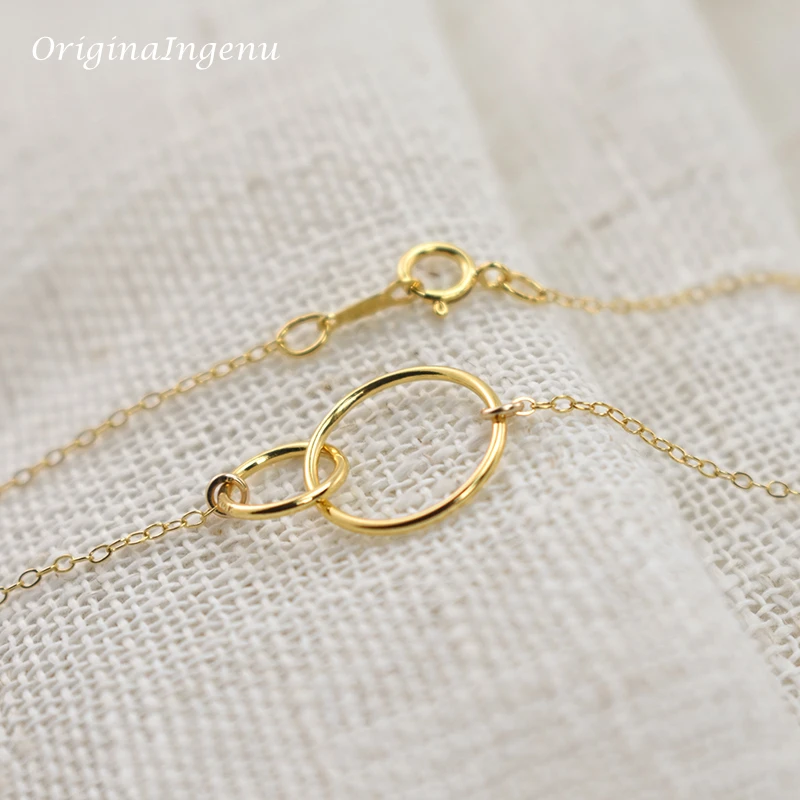 14K Gold Filled Infinity Necklace Personalized Dainty Choker Minimalism Tarnish Resistant Jewelry Boho Necklace for Women