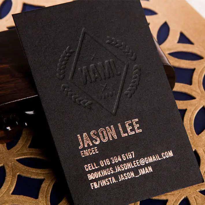 300gsm Luxury Custom Gold Foil Business Cards Double‑Sided Thick Personalized Name Cards Wholesale Printing