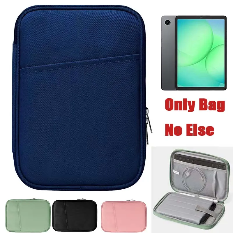 

for Samsung Galaxy Tab A11 Tablet Storage Bag Waterproof Sleeve Zip Pouch for Cable Keyboard Earphone Pockets Carry Case