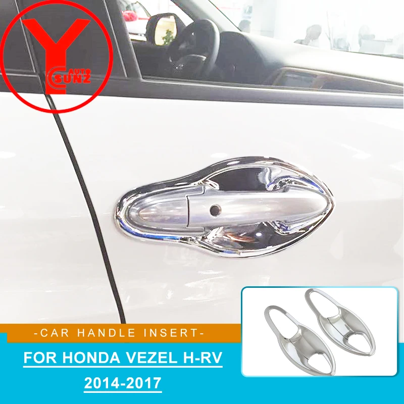 

2 Doors Car Side Door Bowl Cover Door Handle Insert For Honda VEZEL HRV HR-V 2014 2015 2016 2017 Car Styling Accessories