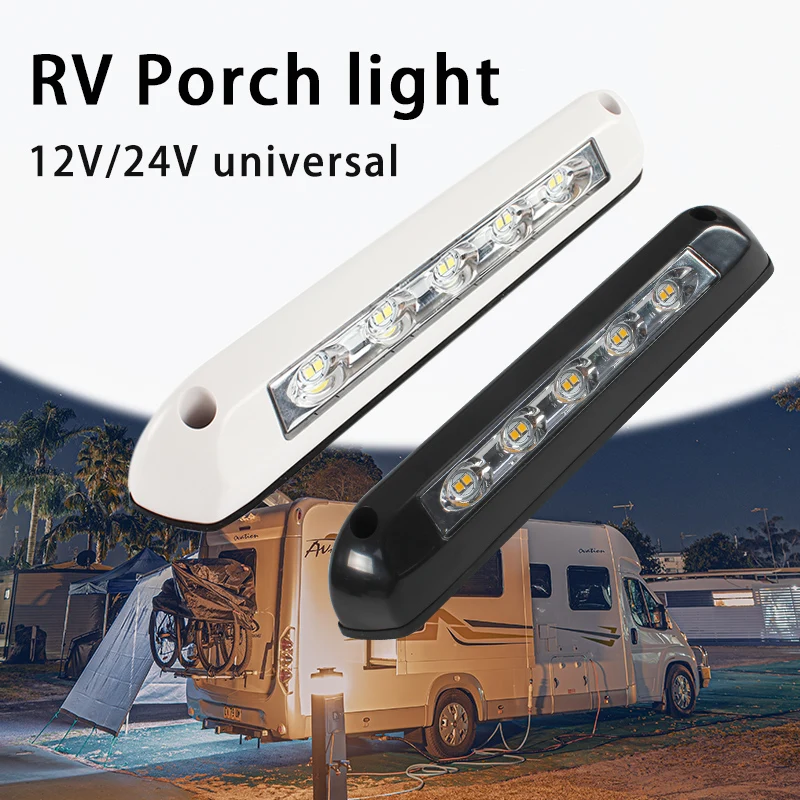 TYTXRV 12V/24V RV LED Awning Porch Light Caravan Waterproof Interior Wall Lamps Exterior Light Bar for RV Van Camper Trailer