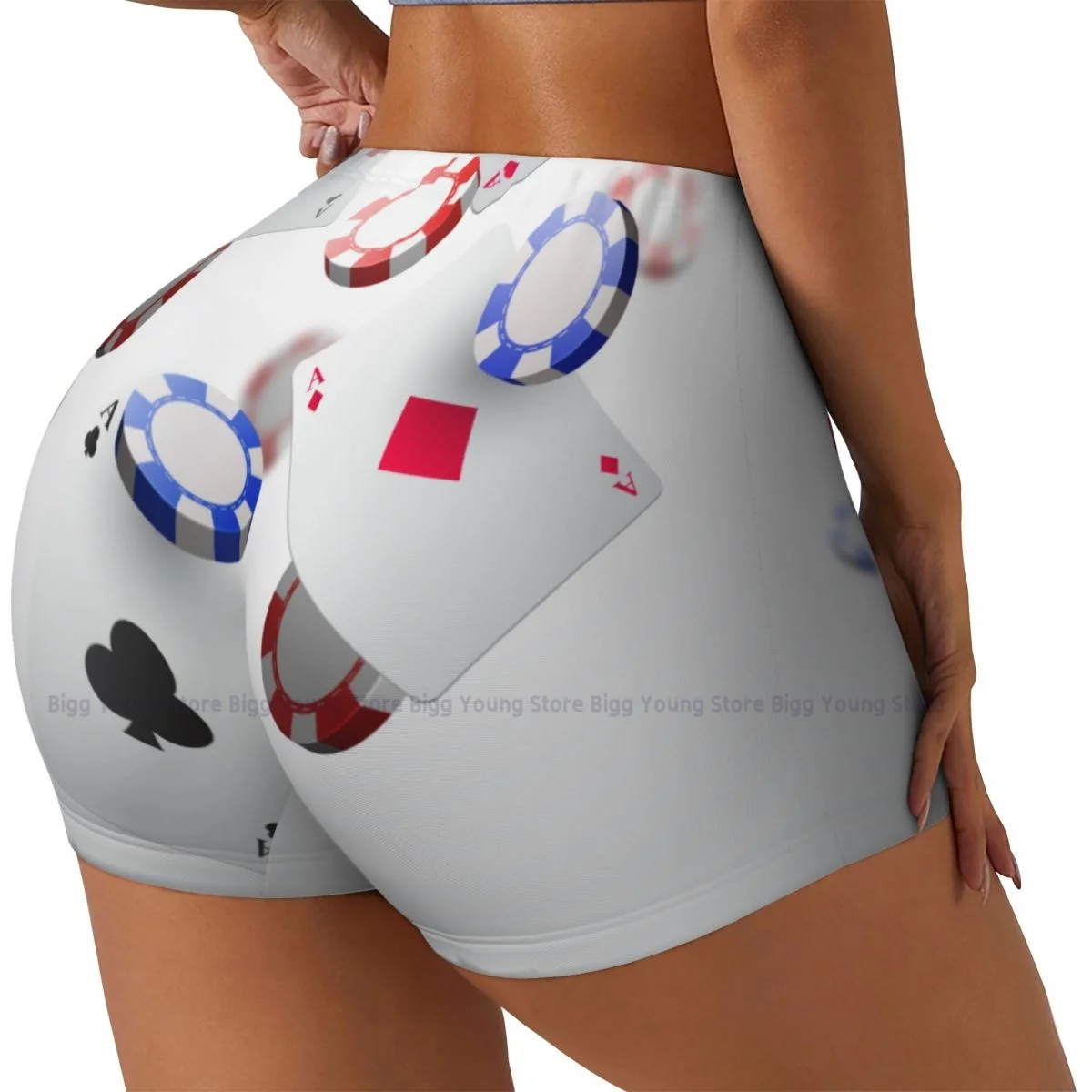 

Женские шорты для йоги в покерном стиле, удобные шорты для подтяжки ягодиц, шорты для фитнеса и спортзала