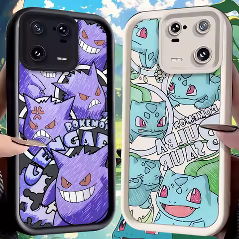 Pokemon Pikachu Gengar Case for Xiaomi Mi 15 Pro 14 14T 13 13T 12 11 Lite 11T POCO X7 X6 5G X5 X3 NFC F6 F5 M7 M6 4G Cover Funda