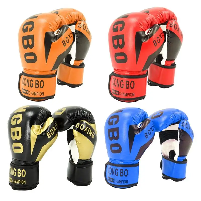 

1 Pair Punching Training Workout Fight Exercise Mitts Kids Leather Boxing Gloves Kids Children Train Gym Glove Hand Protector