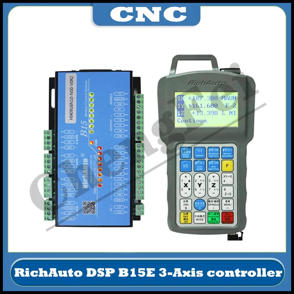 RichAuto DSP B15 Cylinder Multi-spindle CNC DSP USB Controller B15E B15S 3 Axis Multi-operation Motion Control System