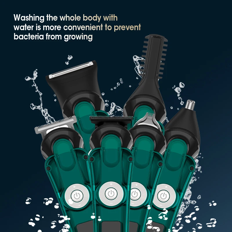 Beard Trimmer for Men Mustache Trim Professional Grooming Kit 6 in 1 Mens Beard Trimmer,Cordless Electric Nose Body Hair Clipper