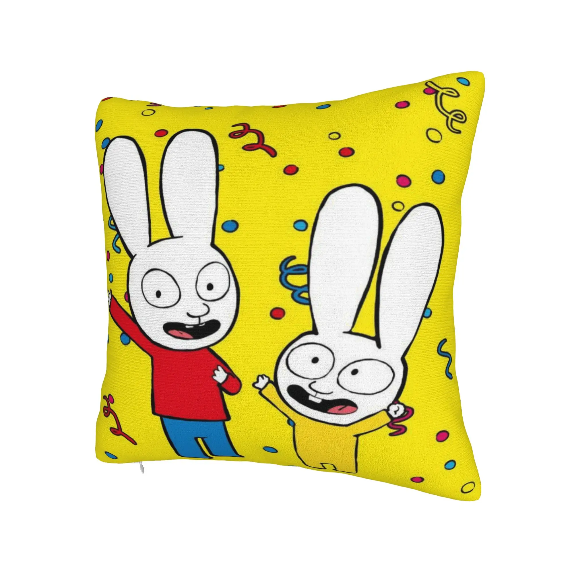 S-Simon Super Rabbit Pillow Case  Print Pillow Cover Vintage Cushion Cover For Living Room Bed Chair