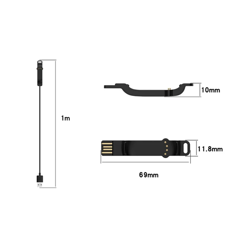 Kabel ładujący USB do inteligentnego zegarka Unite, niemagnetyczna stacja ładująca Przenośna ładowarka Adapter Akcesoria do smartwatcha