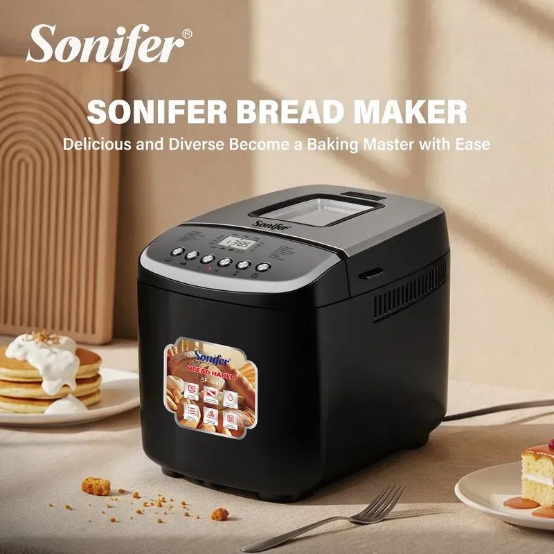 For Sonifer SF-4061 Bread Machine Automatic Digital Insulation Overheat Protection Home Baking Daily Use Appliance